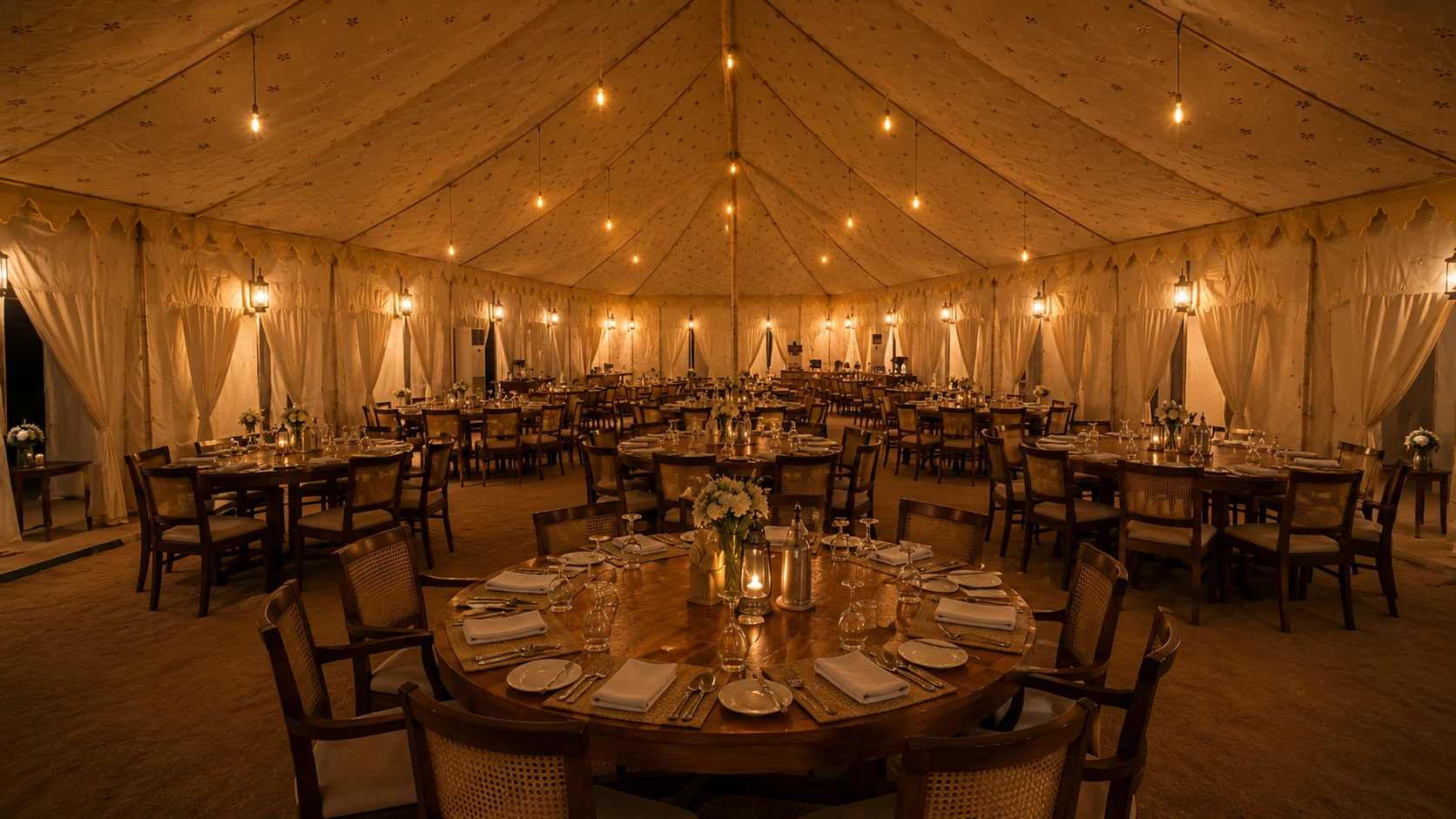 Royal dining marquee